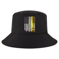 Sheriff Blue Thin Line Police Flag Cool Comfort Performance Bucket Hat