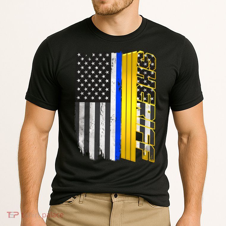 Sheriff Blue Thin Line Police Flag Performance Shirt