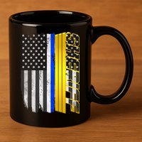 Sheriff Blue Thin Line Police Flag 11oz C Handle Ceramic Mug