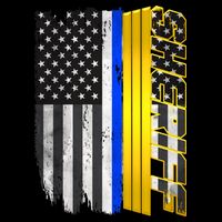Sheriff Blue Thin Line Police Flag Drawstring Bag