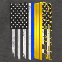 Sheriff Blue Thin Line Police Flag Vector Backpack