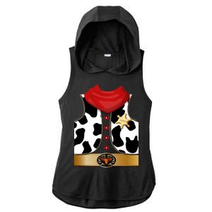 Sheriff Cowboy Costume Ladies PosiCharge Tri-Blend Wicking Draft Hoodie Tank