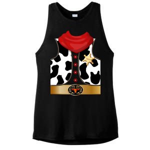 Sheriff Cowboy Costume Ladies PosiCharge Tri-Blend Wicking Tank