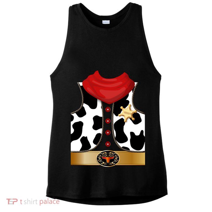 Sheriff Cowboy Costume Ladies PosiCharge Tri-Blend Wicking Tank