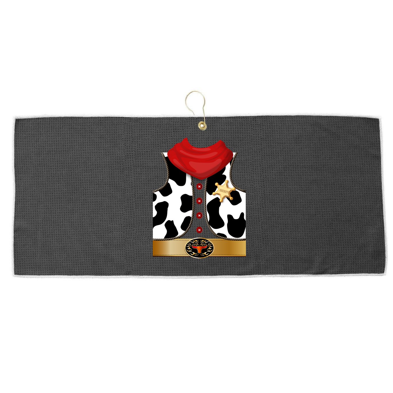 Sheriff Cowboy Costume Large Microfiber Waffle Golf Towel