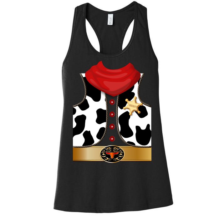 Sheriff Cowboy Costume Women's Racerback Tank