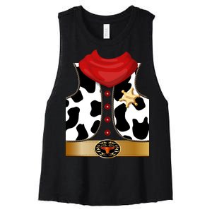 Sheriff Cowboy Costume Women's Racerback Cropped Tank