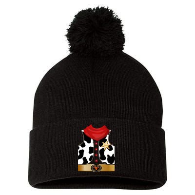 Sheriff Cowboy Costume Pom Pom 12in Knit Beanie