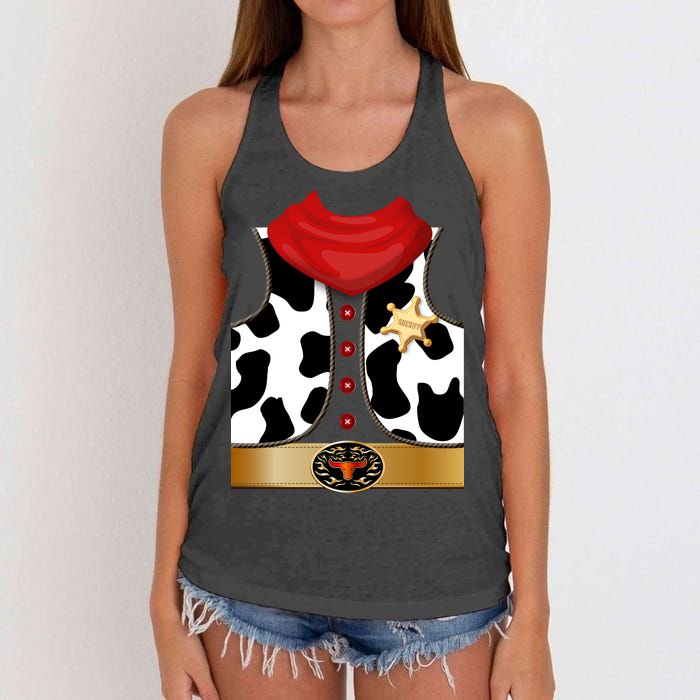 Sheriff Cowboy Costume Women's Knotted Racerback Tank