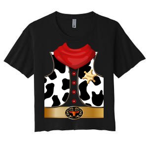 Sheriff Cowboy Costume Women's Crop Top Tee