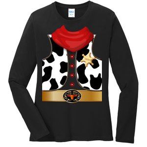 Sheriff Cowboy Costume Ladies Long Sleeve Shirt