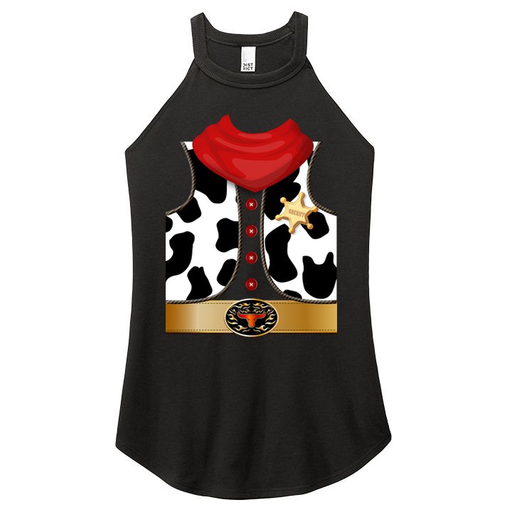 Sheriff Cowboy Costume Women's Perfect Tri Rocker Tank