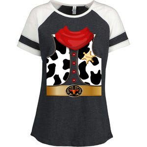 Sheriff Cowboy Costume Enza Ladies Jersey Colorblock Tee