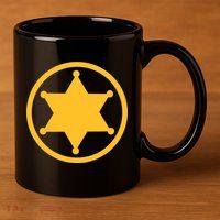 Sheriff Star 11oz C Handle Ceramic Mug