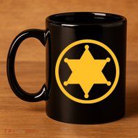 Sheriff Star 11oz C Handle Ceramic Mug