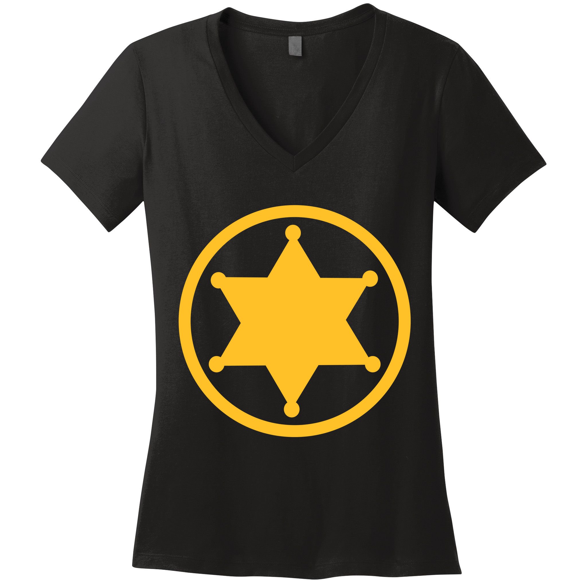 Sheriff Star Women's V-Neck T-Shirt