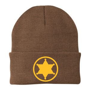 Sheriff Star Knit Cap Winter Beanie