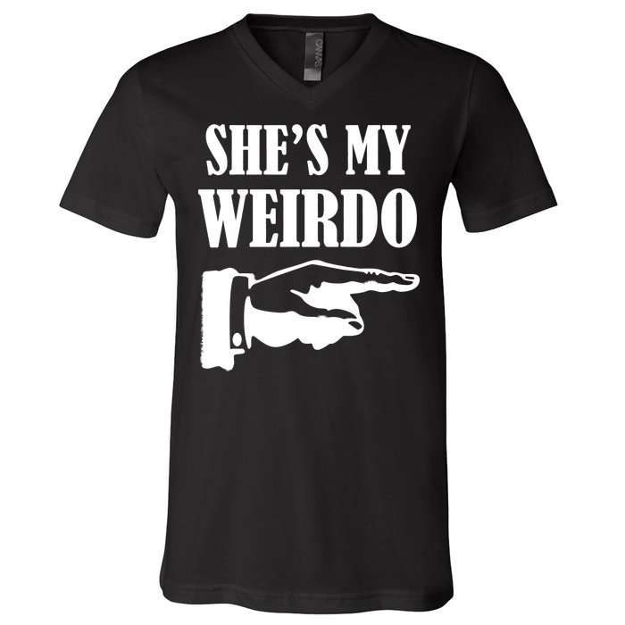 She's  My Weirdo V-Neck T-Shirt