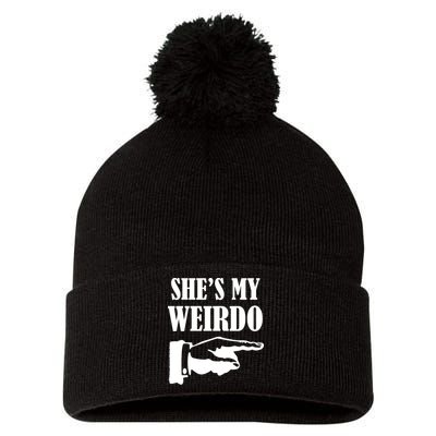She's  My Weirdo Pom Pom 12in Knit Beanie