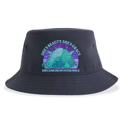She's Beauty She's Grace She Came From Outer Space Sustainable Bucket Hat