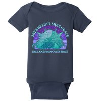 She's Beauty She's Grace She Came From Outer Space Baby Bodysuit