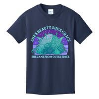 She's Beauty She's Grace She Came From Outer Space Kids T-Shirt