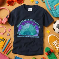 She's Beauty She's Grace She Came From Outer Space Kids T-Shirt