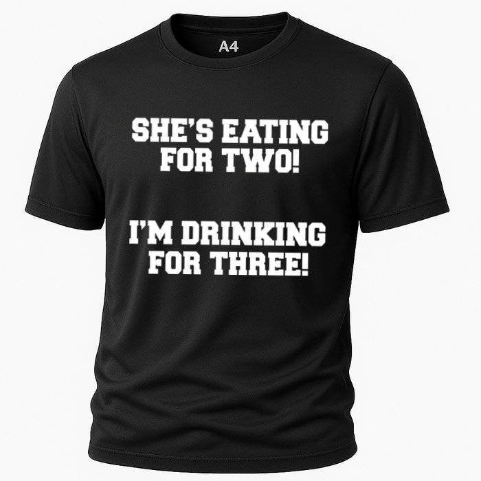 She's Eating For Two I'm Drinking For Three Performance Shirt