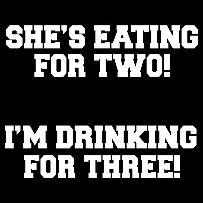 She's Eating For Two I'm Drinking For Three Apron