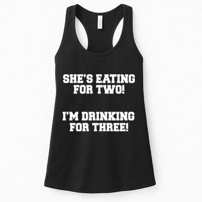 She's Eating For Two I'm Drinking For Three Womens Tank Top