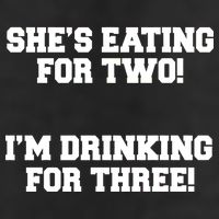 She's Eating For Two I'm Drinking For Three Golf Towel