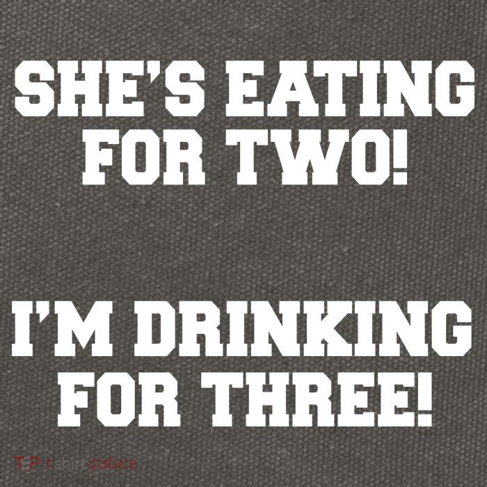 She's Eating For Two I'm Drinking For Three Cotton Canvas Backpack