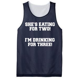 She's Eating For Two I'm Drinking For Three Mesh Reversible Basketball Jersey Tank