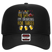 She's Eating for Two I'm Drinking for Three Thanksgiving  Trucker Hat
