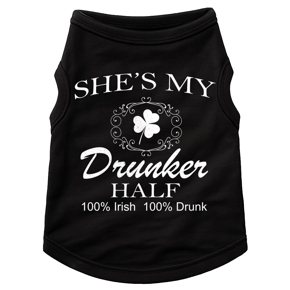 She's My Drunker Half Funny St. Patrick's Day Doggie Tank