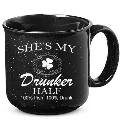 She's My Drunker Half Funny St. Patrick's Day 15oz Campfire Ceramic Mug