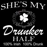 She's My Drunker Half Funny St. Patrick's Day Cooling Performance Long Sleeve Crew