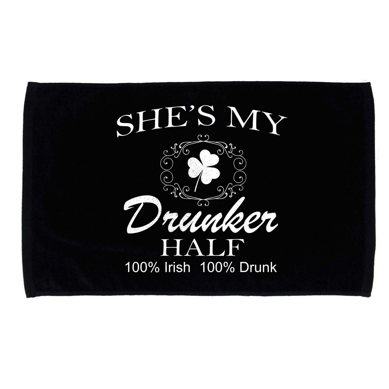 She's My Drunker Half Funny St. Patrick's Day Microfiber Hand Towel