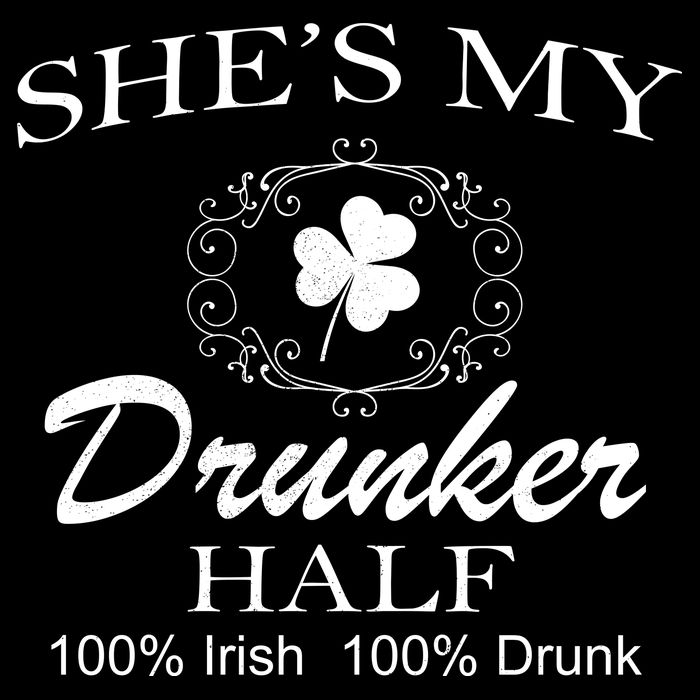 She's My Drunker Half Funny St. Patrick's Day Women's Crop Top Tee