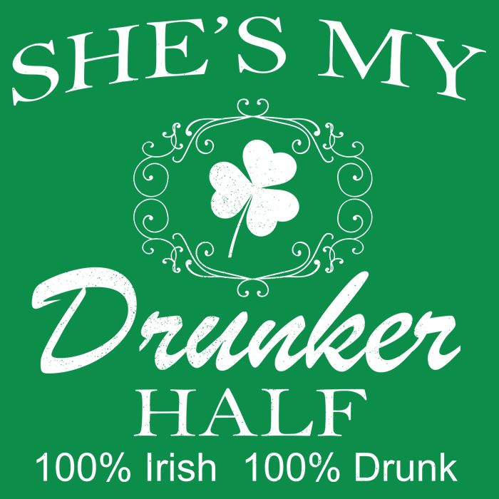 She's My Drunker Half Funny St. Patrick's Day Women's V-Neck T-Shirt