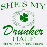 She's My Drunker Half Funny St. Patrick's Day Garment-Dyed Sweatshirt