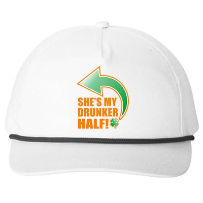 She's My Drunker Half Funny St. Patrick's Day Drinking Snapback Five-Panel Rope Hat