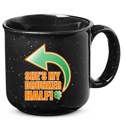 She's My Drunker Half Funny St. Patrick's Day Drinking 15oz Campfire Ceramic Mug