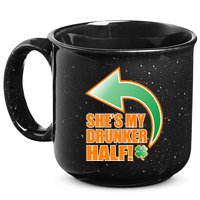 She's My Drunker Half Funny St. Patrick's Day Drinking 15oz Campfire Ceramic Mug