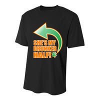 She's My Drunker Half Funny St. Patrick's Day Drinking Youth Performance Sprint T-Shirt