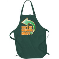 She's My Drunker Half Funny St. Patrick's Day Drinking Full-Length Apron With Pockets