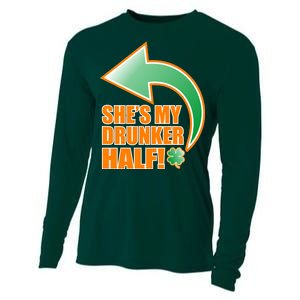 She's My Drunker Half Funny St. Patrick's Day Drinking Cooling Performance Long Sleeve Crew