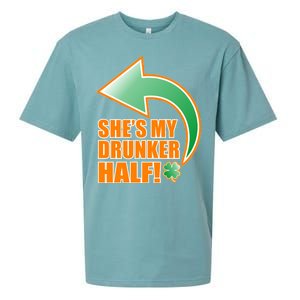 She's My Drunker Half Funny St. Patrick's Day Drinking Sueded Cloud Jersey T-Shirt