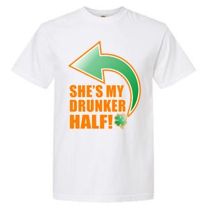 She's My Drunker Half Funny St. Patrick's Day Drinking Garment-Dyed Heavyweight T-Shirt