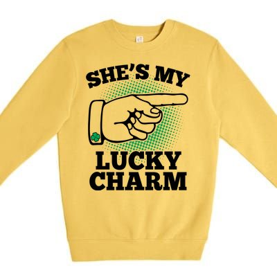 She's My Lucky Charm St Patrick's Day Matching Couples Premium Crewneck Sweatshirt